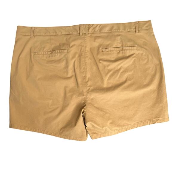 Ava & Viv High Rise Chino Shorts Khaki Tan 5" Inseam NWT Plus Size 26W - Picture 2 of 13